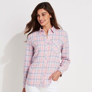 Vineyard Vines Plaid Chilmark Relaxed Button-Down Shirt Size 4